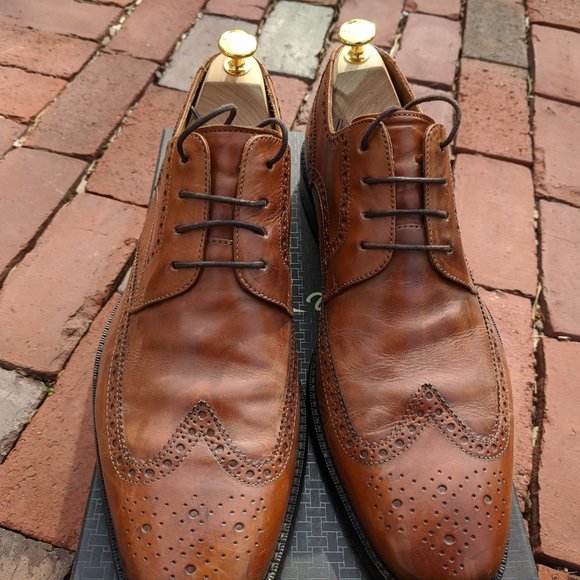 COLE HAAN GIRALDO WNGTP II - BRITISH TAN CP - USED IN BOX WITH BAG - SIZE 11.5 M - Picture 3 of 16